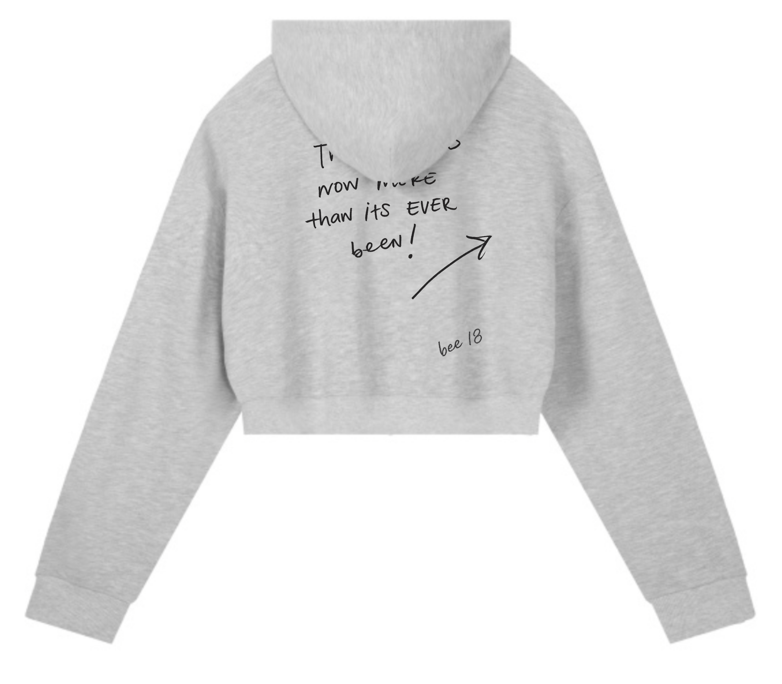 LOVE & GRATITUDE CROPPED HOODIE