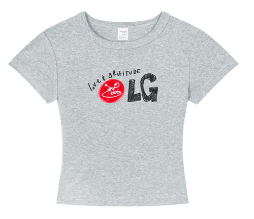 LOVE & GRATITUDE CROPPED TEE