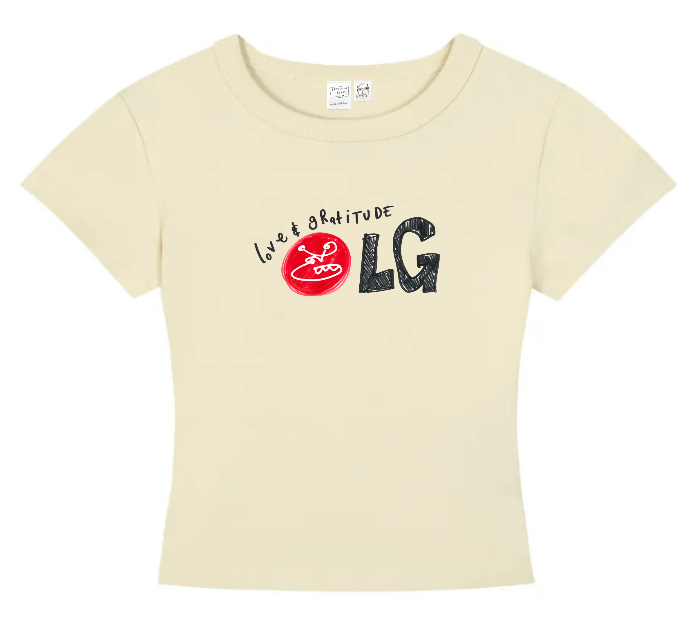 LOVE & GRATITUDE CROPPED TEE